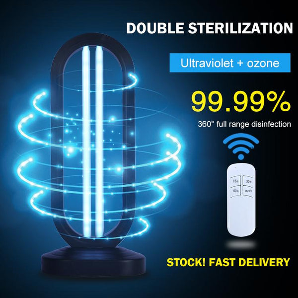 38W UVC Bactericidal Lamp Ozone Steriliser Household UV Light Sterlizer Quartz Lamp Kill Mites for Home School Office Hotel Disinfection