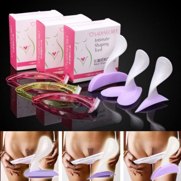 Heart-shaped Bikini Private Shaving Stencil Sexy Female Pubic Hair Razor