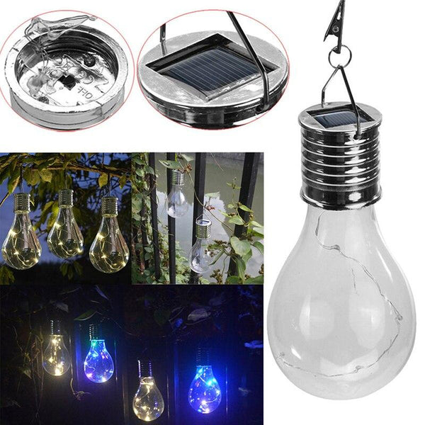Solar Light Bulb 5LED Waterproof Solar Rotatable Outdoor Garden Camping Hanging LED Light Lamp Bulb Decoration Light
