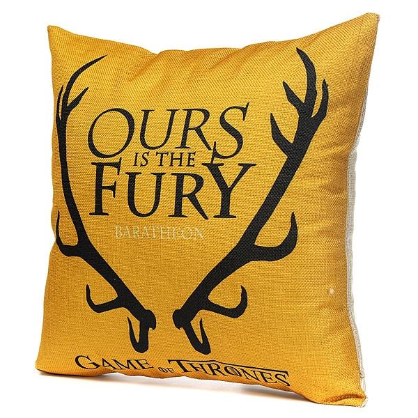 Honana WX-118 Thrones Games Pillow Case Throw Car Sofa Seat Cushion Cover - House Baratheon of King's Landing Yellow Printed