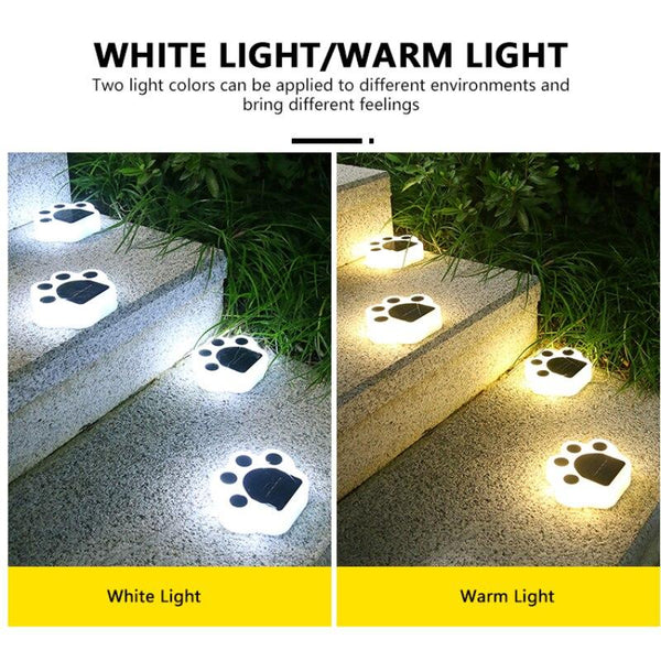 IР65 Solar Bear Paw Light Water-proof Garden Wall Lamp Outdoor Underground Decoration Light Buried Lamp Party Lawns Patio Yard