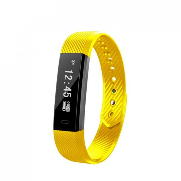 ID115 Smart Bracelet Fitness Tracker Bluetooth Wristband for Android IOS Yellow