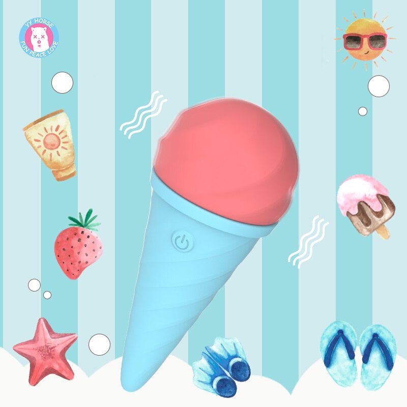 Ice Cream AV Stick Vibrator Mini Massager Female Erotic Masturbation Device Vagina G Point Stimulator Sex Toy