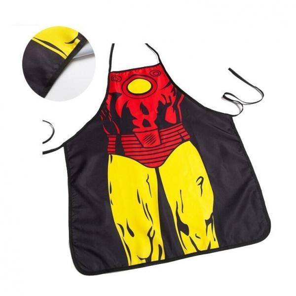 Iron Man Pattern Creative Washable Kitchen Apron Funny Cooking Supplies - stringsmall