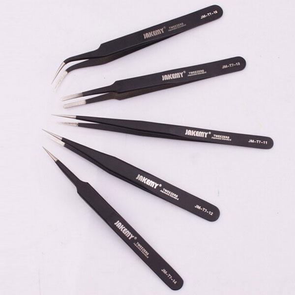 JAKEMY JM-T7-14 Stainless Steel Anti-Static Pointed End Tweezers