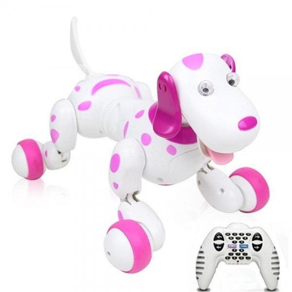 JG 2.4G Programmable RC Remote Control Robot Smart Dog Pink