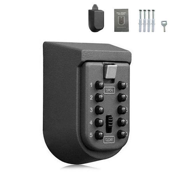 Key Safe Lock Box Outdoor Storage 4* Password Keys Combination Wall Mounted Large Storage Space