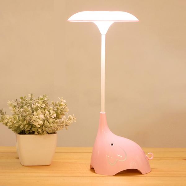 Kids LED Night Lights Children Room Lamp Baby Bedroom Lamparas Novelty Products Elephant Light Charging Battery Sensor Luminaria Pink