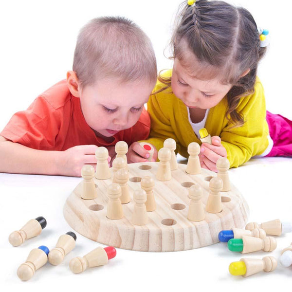 Kids Party Game Wooden Memory Match Stick Chess Game Fun Block Board Game Educational Color Cognitive Ability Toy For Children