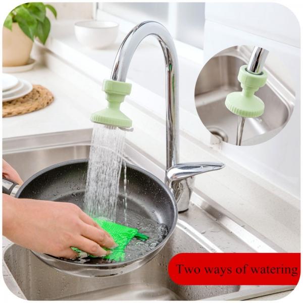 Adjustable Two Water Ways Faucet Filter Shower Head Top - Green