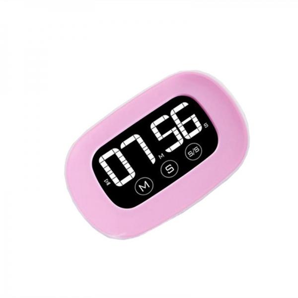 LCD Digital Touch Screen Timer Kitchen Cooking Count Down Clock Pink