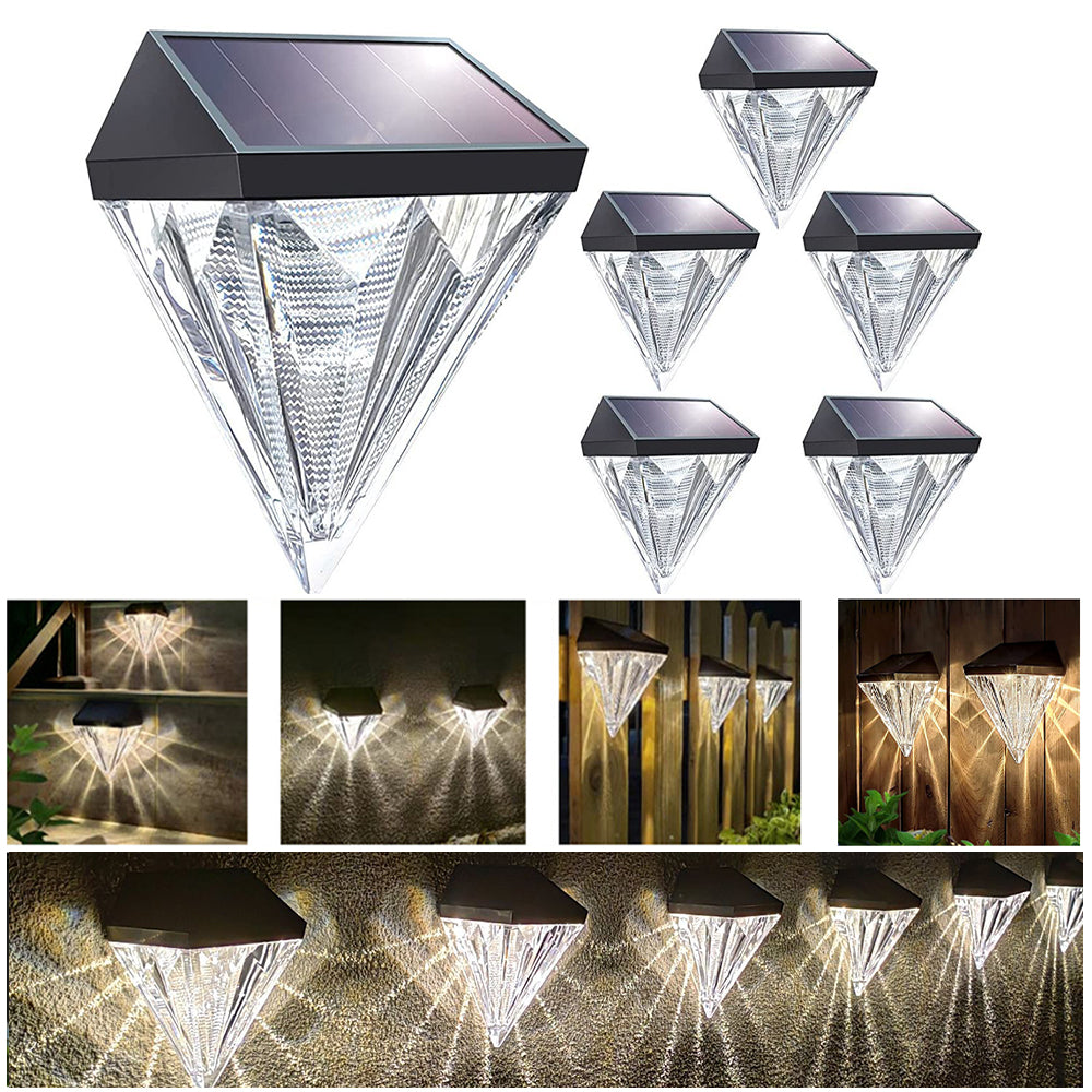 High-end Solar Diamond Light LED Wall Light Solar Fence Light Outdoor Wall Light Stair Light Waterproof Step Light Outdoor Light