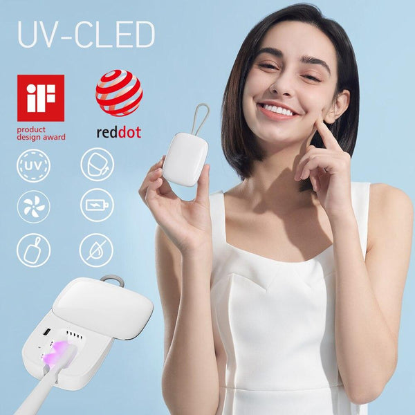 UV-CLED Portable Mini Rechargeable LED Fans Toothbrush Disinfection Cleaning Toothbrushes Storage