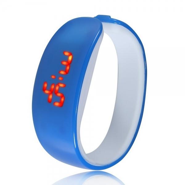 LED Fashion Cartoon Dolphin Style Waterproof Unisex Adults Children Bracelet Watch Blue