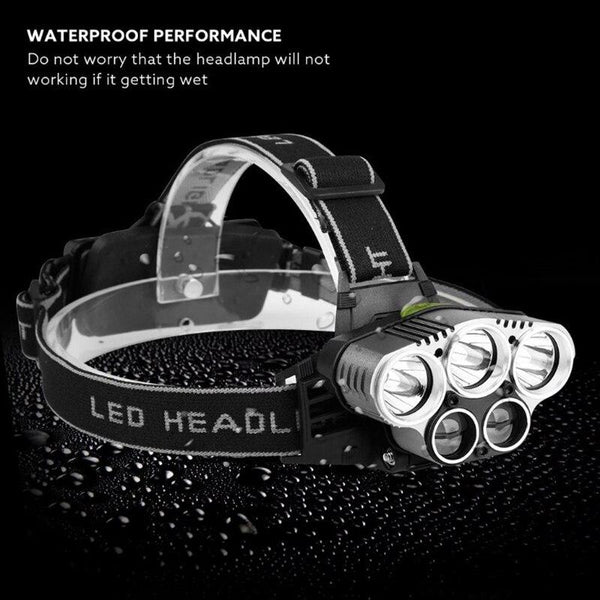 6 Model LED Head Torch Headlight Lamp Headlights USB Charging Night Fishing  5 LED Super Bright Headlamp For Camping Outdoor