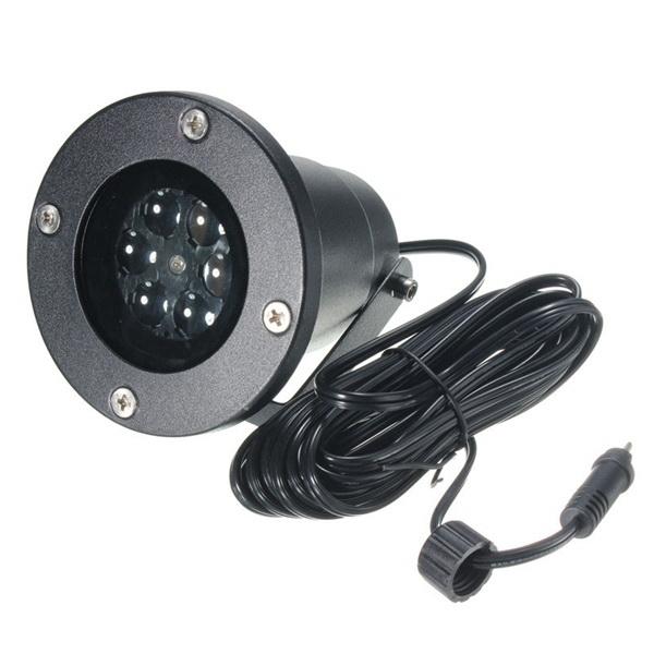 LED Snowflake Landscape Projector Light Outdoor Garden Yard Holiday Xmas Lamp EU Plug Black