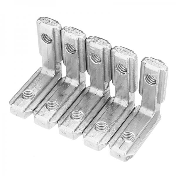 LJ20 5pcs T Slot L Shape Inside Corner Connector Joint Bracket for 2020 Series Aluminum Profile with Grub Screws