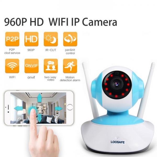 960P HD 1MP WIFI Indoor Surveillance IP Night Vision Camera w/ US Plug - stringsmall