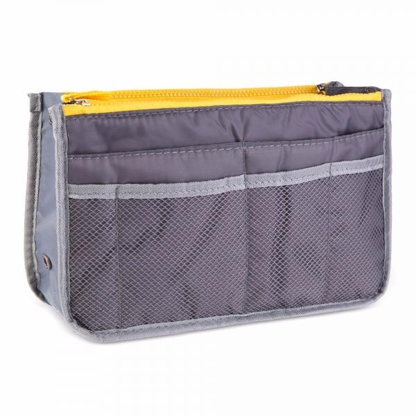 Large Travel Toiletry Organizer Storage Bag Wash Cosmetic Bag Makeup Storage Bag Gray