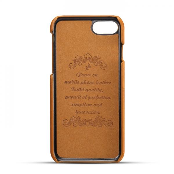 Ultra-thin Leather Phone Back Case With Card Cases for iPhone 8/7 Khaki