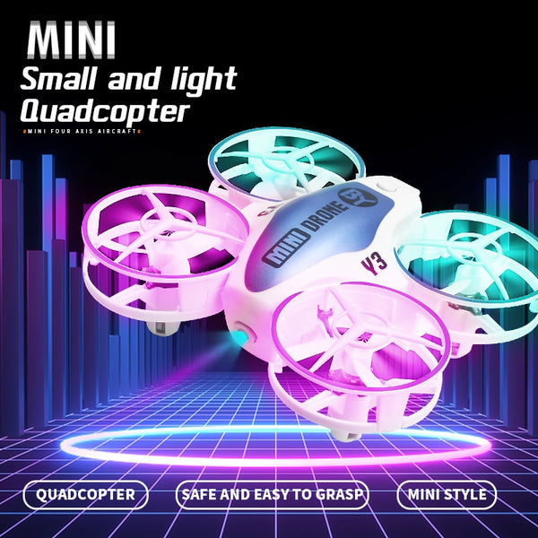 Lighting Mini Drone Indoor Outdoor RC Quadcopter 2.4G Remote Control Helicopter Easy To Fly Little Small Dron for Gift Toys