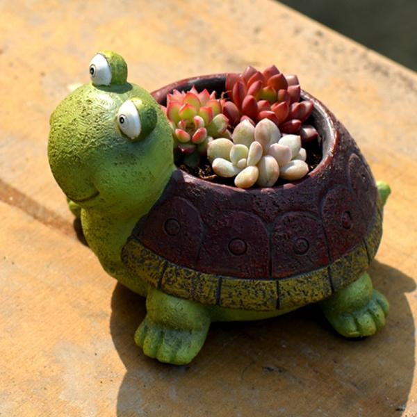 Little Turtle Succulent Plants Resin Flowerpot Art Craft Decor Bonsai Planter Pot