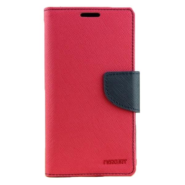 MERCURY Card Slot Wallet Magnetic Flip Leather Phone Case for Samsung Galaxy S8 Rose Red & Sapphire Blue