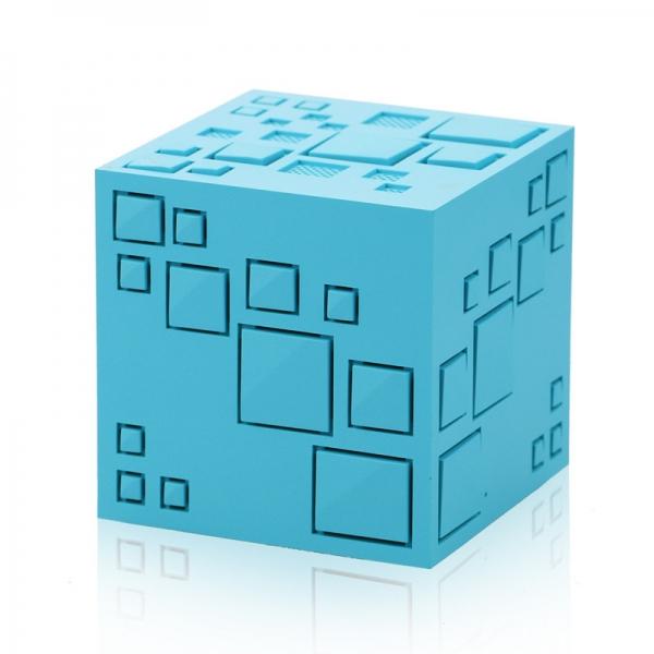 Portable Magic Cube Wireless Stereo Subwoofer Card Bluetooth Speaker Q+ Blue