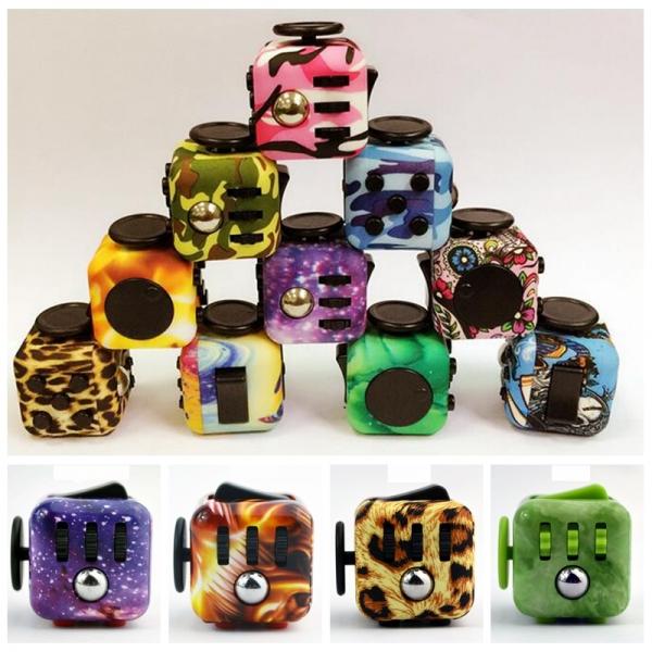 Magic Fidget Cube Anxiety Stress Relief 6-side Squeeze Gift Random Color