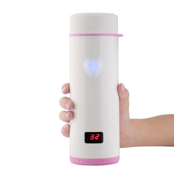 Touch Sensor Stainless Thermos Travel Mug Love Heart Color Changing w/LED Temperature Pink