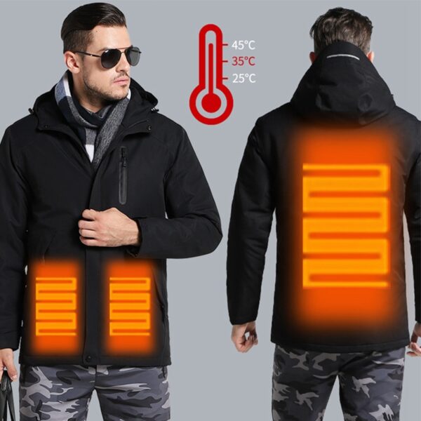 Winter Thick USB Heating Cotton Waterproof Jacket