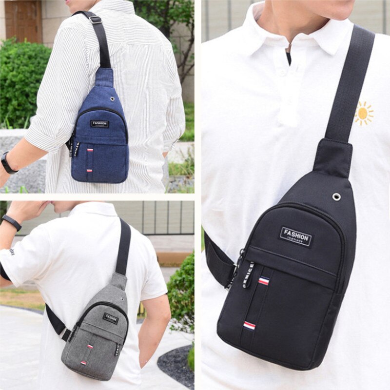 New Men's Multi-function Chest Bag Real-time Shoulder Messenger Backpack Anti-Theft Waterproof Crossbody Bag
