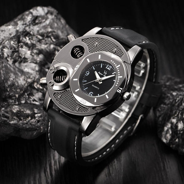 Men's watches Fashion Men's Thin Silica Gel Students Sports Quartz Watch