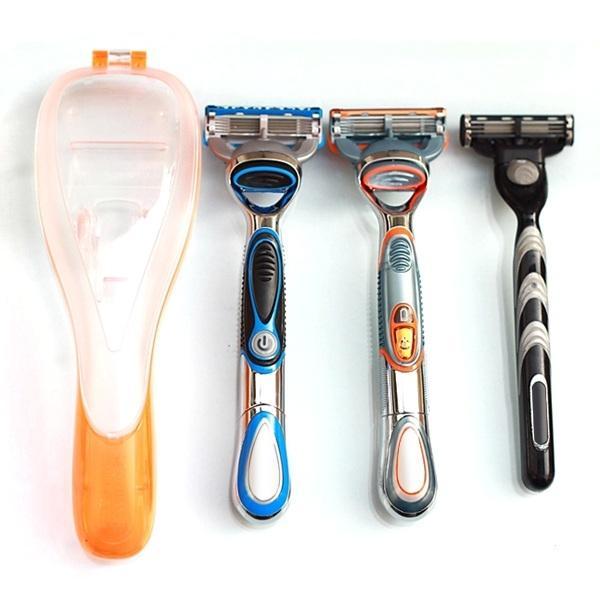 Men's Razor Blades Holder Manual Shaver Organizer Storage Box Orange - stringsmall