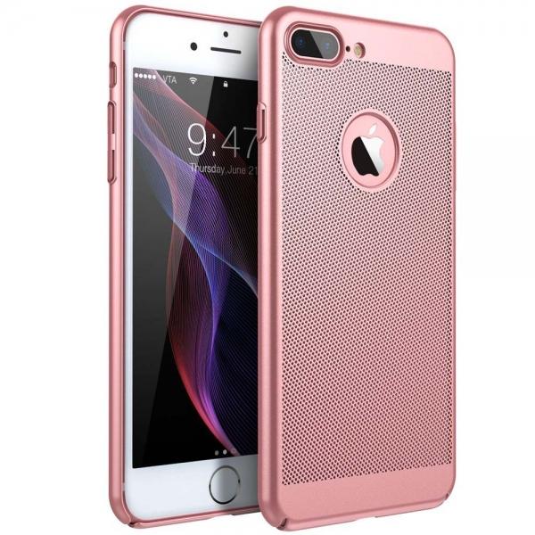 Mesh Heat Dissipation Anti Fingerprint Hard PC Case For iPhone 7/8 Plus Rose Golden