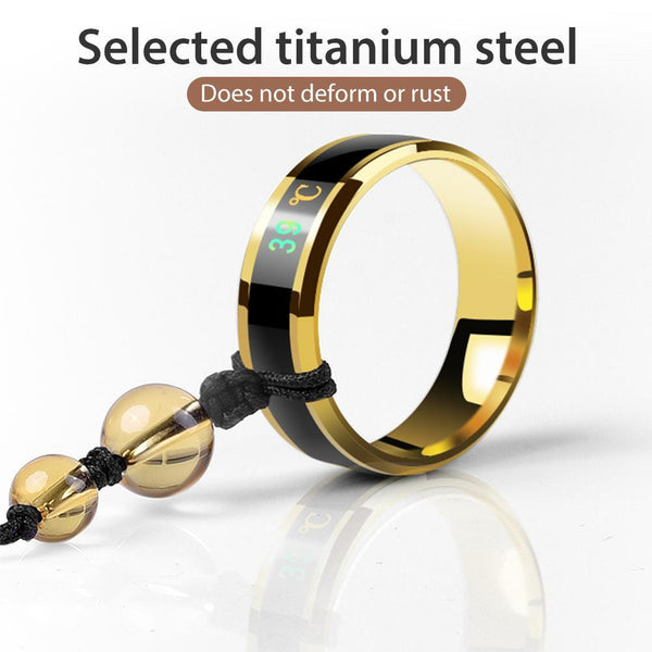 Temperature sensing Ring or metal lanyard suitable for push-button phones. Ribbon finger mobile holder for iPhone 7 Plus 8 6S accessories (for mobile phones)