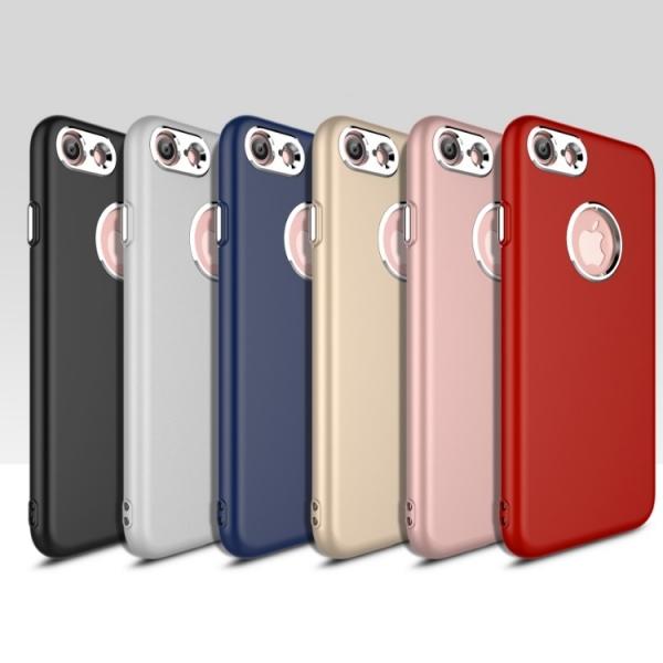 Metallic Paint Buttons TPU Soft Case Phone for iPhone 7/8 Rose Golden