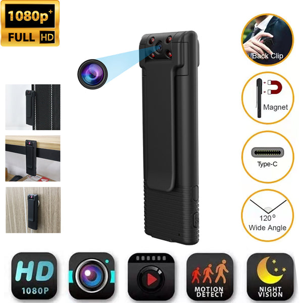 Mini Wearable Camera Security Protection Motion Activated Small Camcorder Smart Home Cameras Night Vision Micro Recording Cam