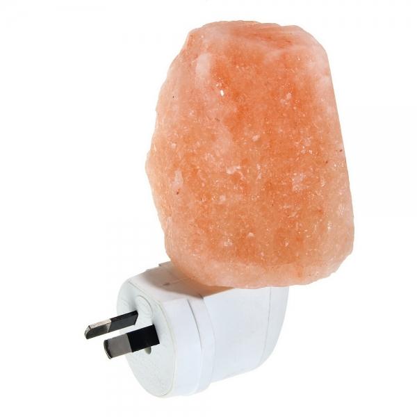 Mini Cute Hand Carved Natural Crystal Himalayan Salt Wall Lamp Night Light AU Plug Amber