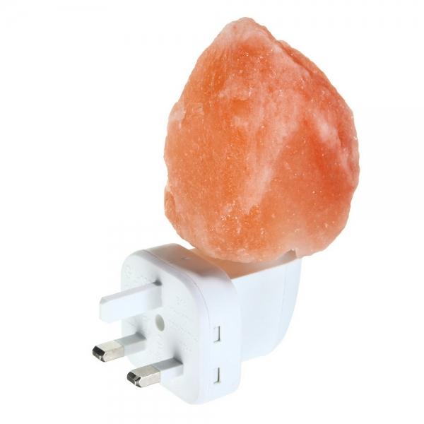 Mini Cute Hand Carved Natural Crystal Himalayan Salt Wall Lamp Night Light UK Plug Amber