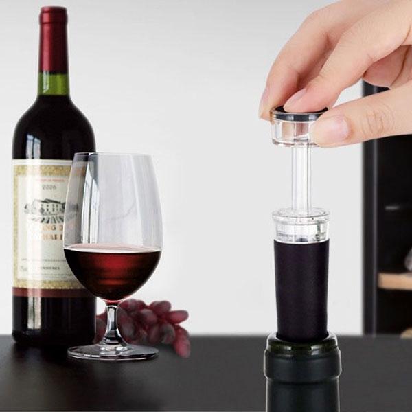Mini Decanter Keeping Fresh Gadget Wine Red Wine Bottle Vacuum Stopper Black