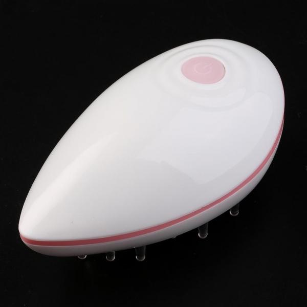 Mini Electric Scalp Head Massager Blood Circulation Promotion Vibrating Comb Pink