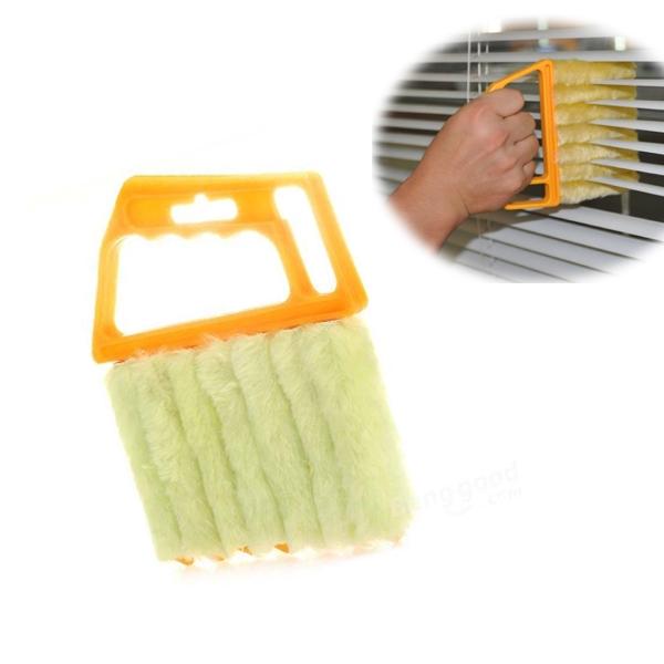 Mini Handheld Air Conditioner Shutters Cleaner Brush - Yellow