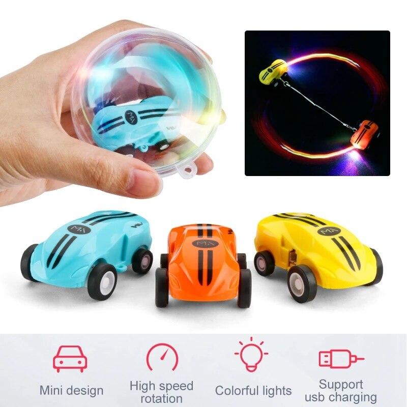 Mini High Speed Toy Car Micro Racer Stunt Cars 360 Degree Rotating Pocket Racer Glow in The Dark LBV