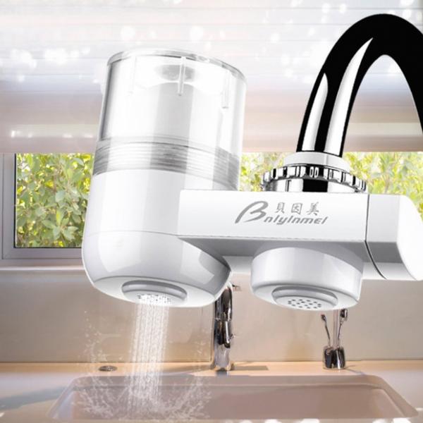 Mini Household Kitchen Water Filter Purifier Purifying Plant Filtration Wash Fruit Vegetable Sterilizer - Transparent