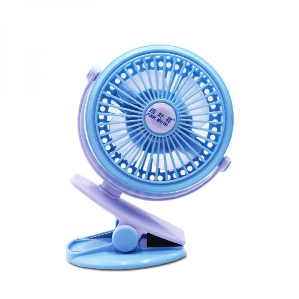 Baby Stroller Clip Fan Portable Mini USB Rechargeable Fan Blue