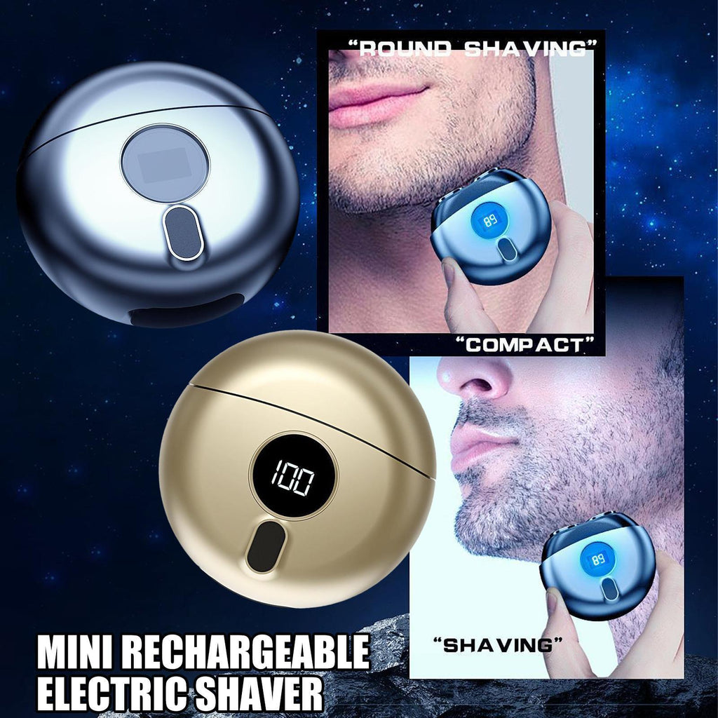 2023 New Mini Electric Fly Saucer Razor Portable Rechargeable Waterproof Barber Rotary Shaver