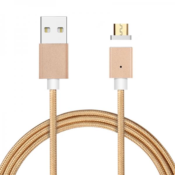 Mobile Phone Charging Cable Magnetic Data Line Two-way Magnetic M3 Android Android Micro Magnetic Data Cable - Gold