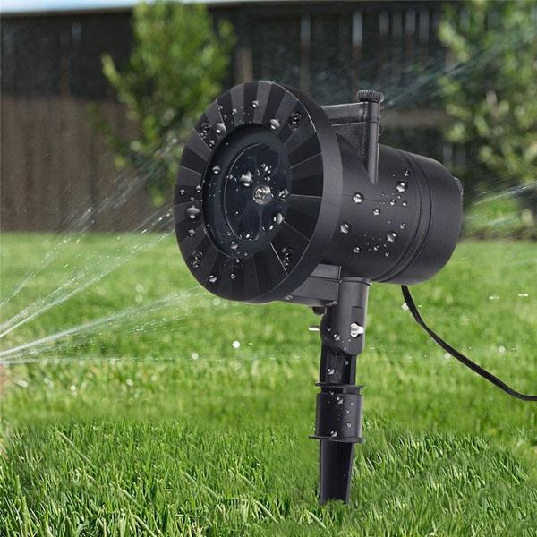 Motion Rotating Spot Light 12 Patterns LED Projector Stage Light- US Plug