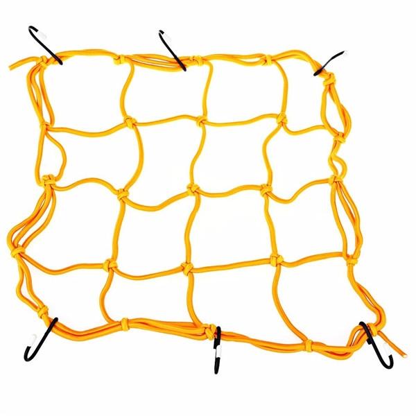 Motorcycle Luggage Cord Cargo Net Bag with 6 Hooks - Yellow